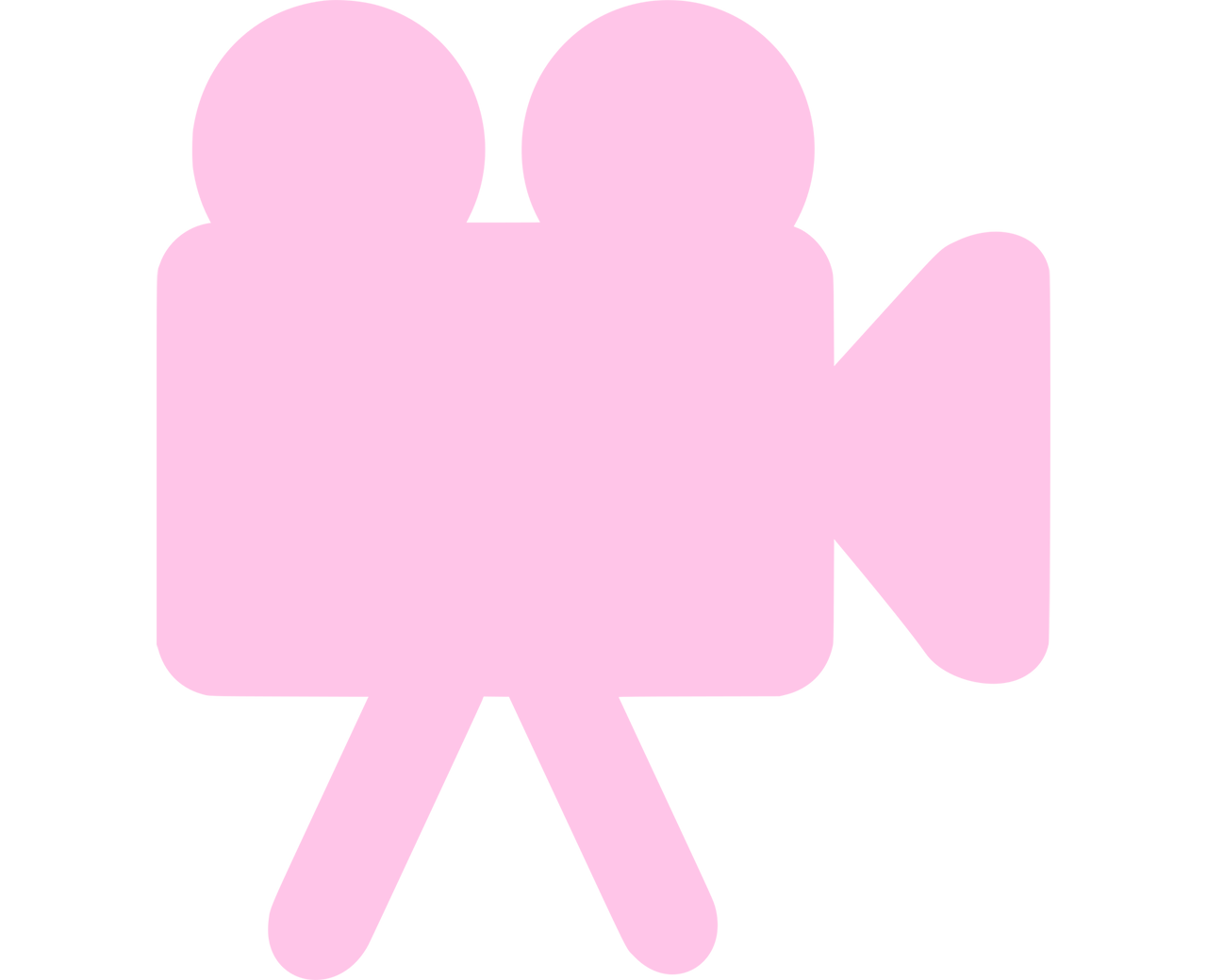 Pink film icon symbolizing content creation and marketing for promoting digital product templates.