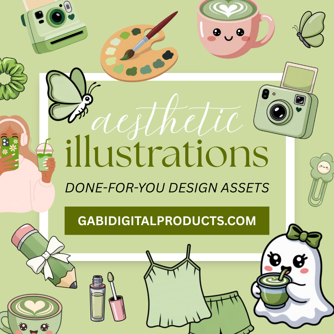 Matcha Aesthetic Digital Sticker PNG