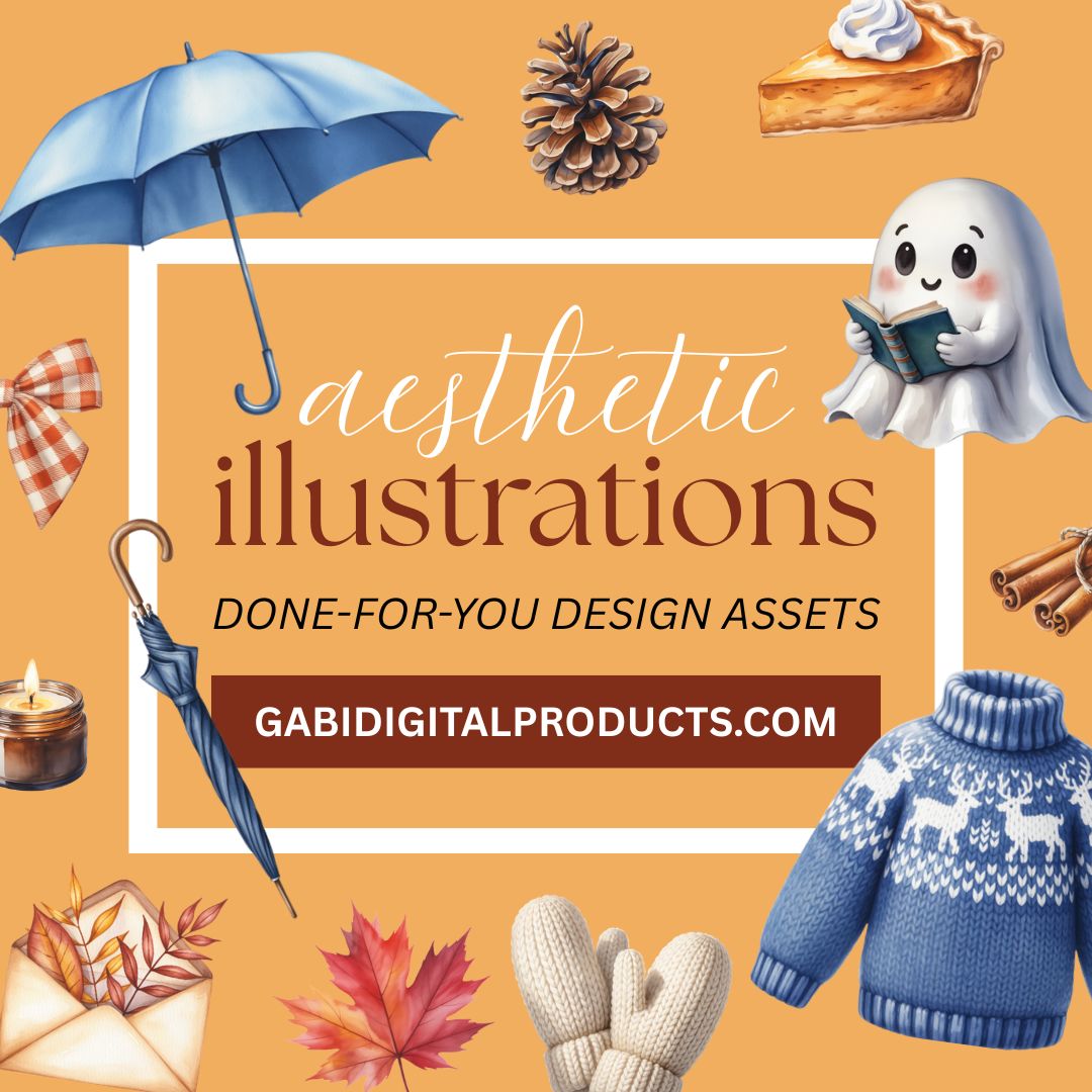 Cozy autumn-themed illustrations