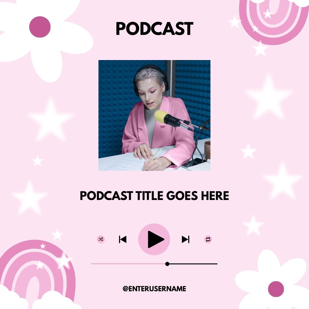 Podcast promo Instagram post template