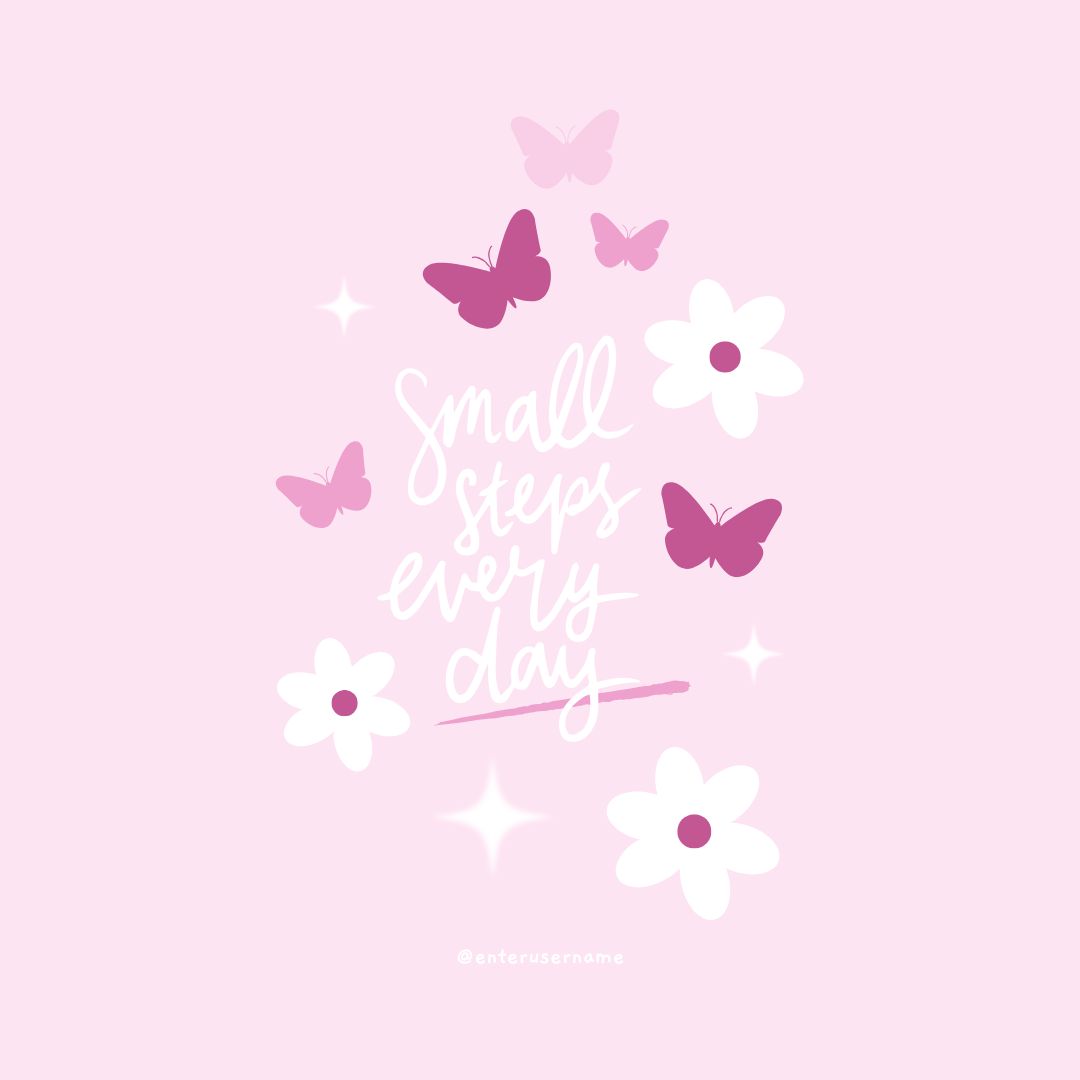 Soft pastel aesthetic affirming social post