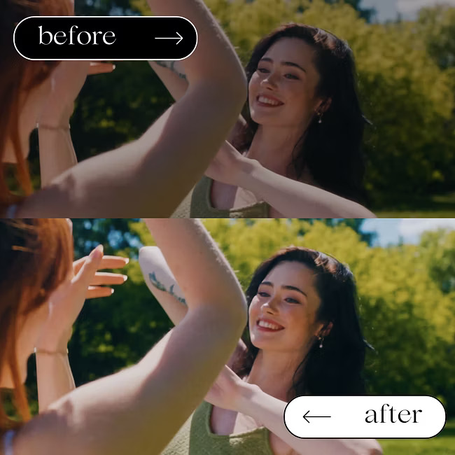 Vibrant outdoor portrait comparison.