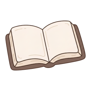 Hand-drawn dark academia book illustration