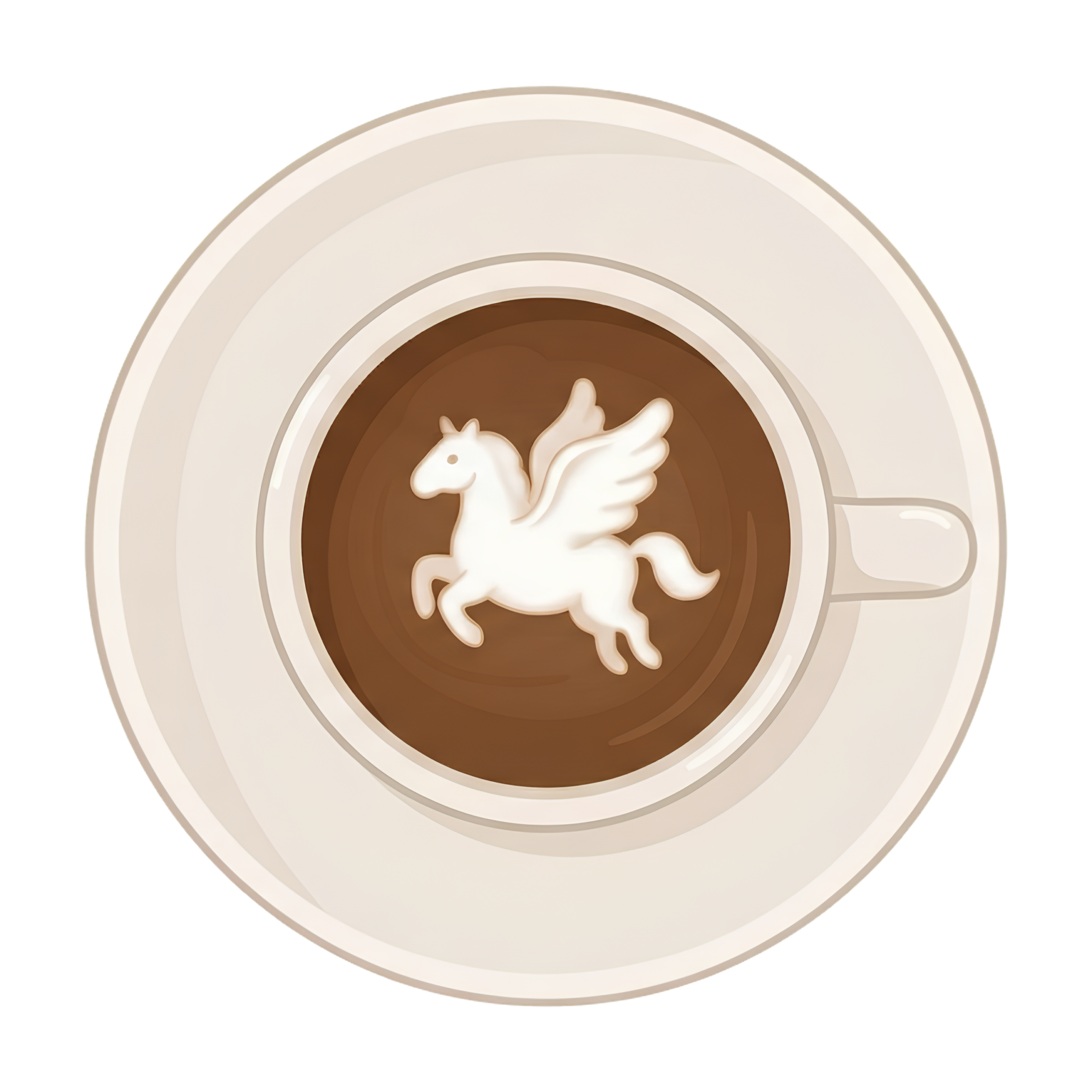 Hand-drawn dark academia coffee mug illustration