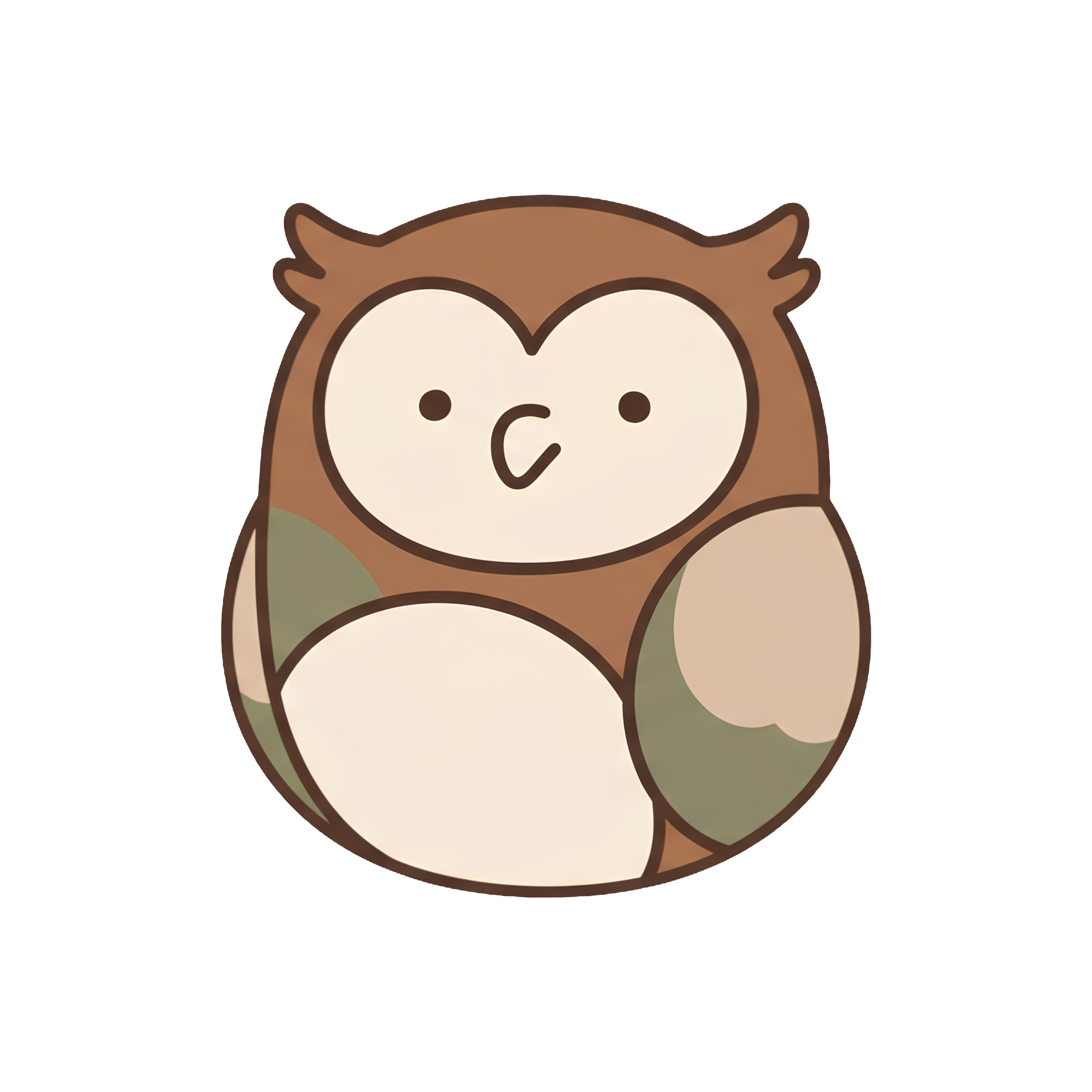 Hand-drawn dark academia owl illustration
