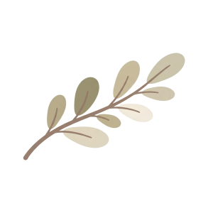 Hand-drawn earthy neutral branch illustration