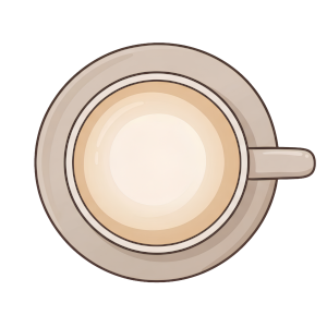 Hand-drawn earthy neutral mug illustration