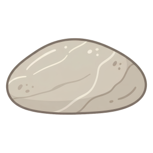 Hand-drawn earthy neutral stone illustration