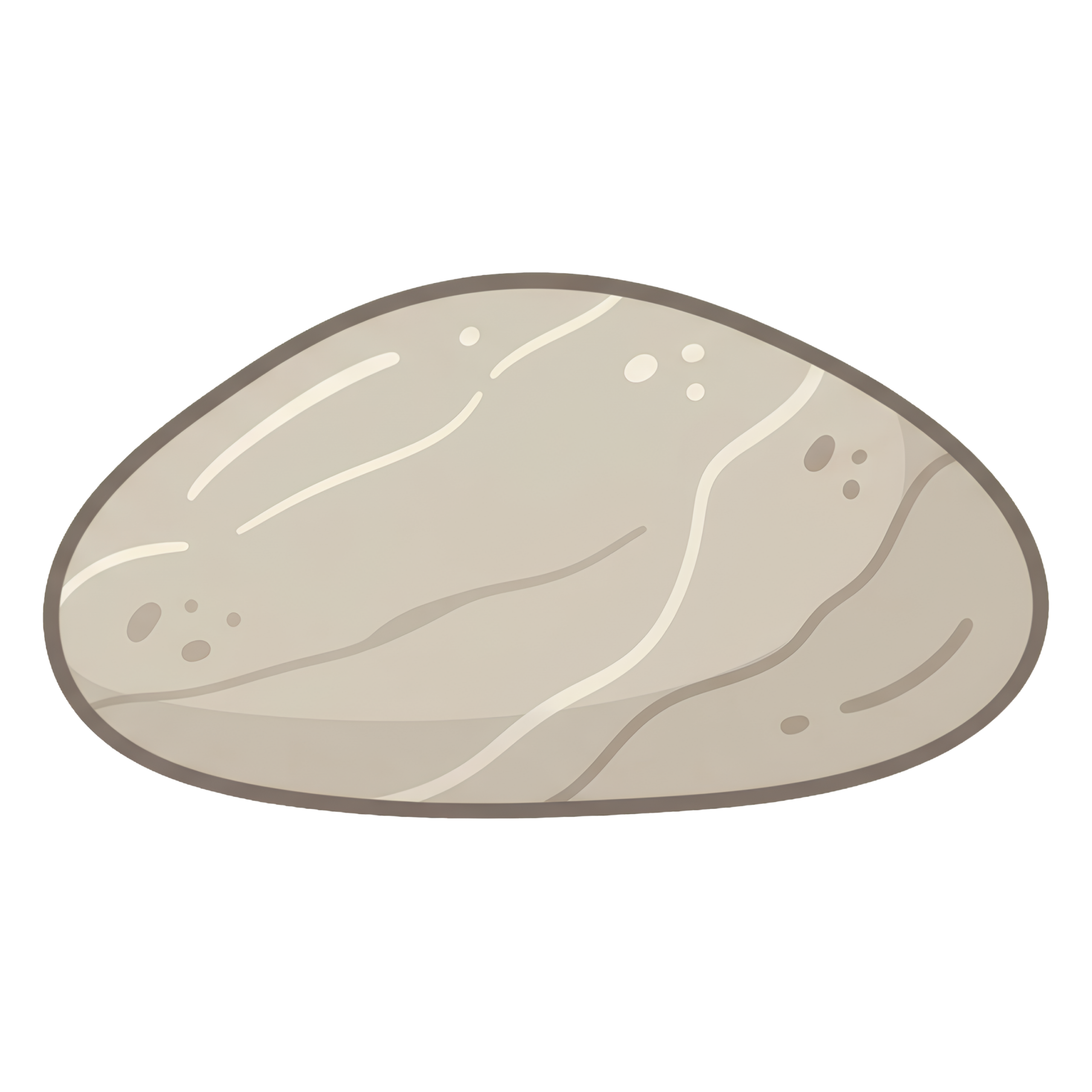 Hand-drawn earthy neutral stone illustration