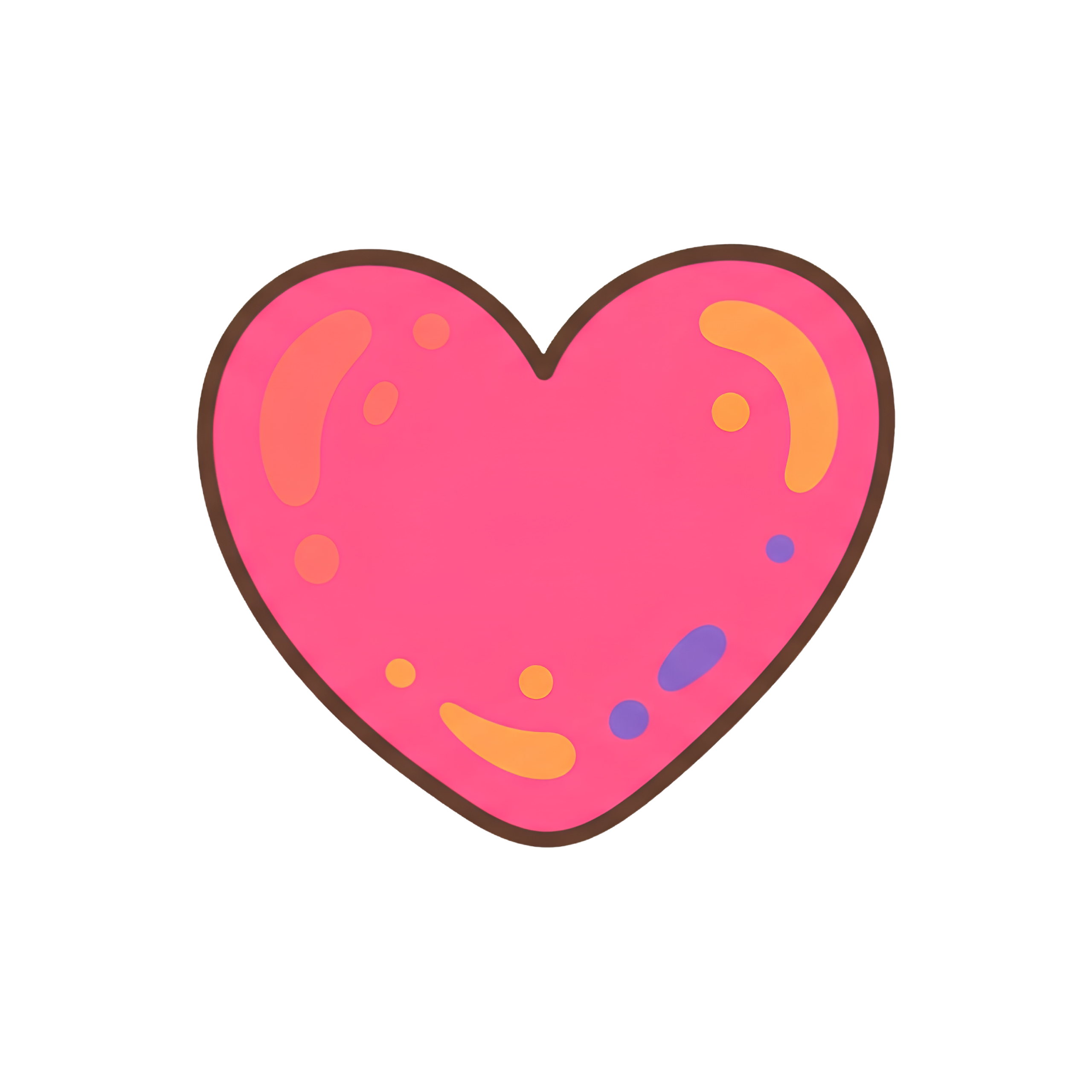 Hand-drawn retro Y2K heart illustration