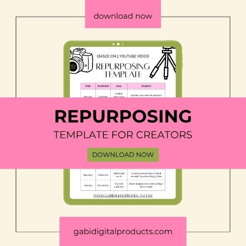 Free PLR repurposing template for content creators, download now