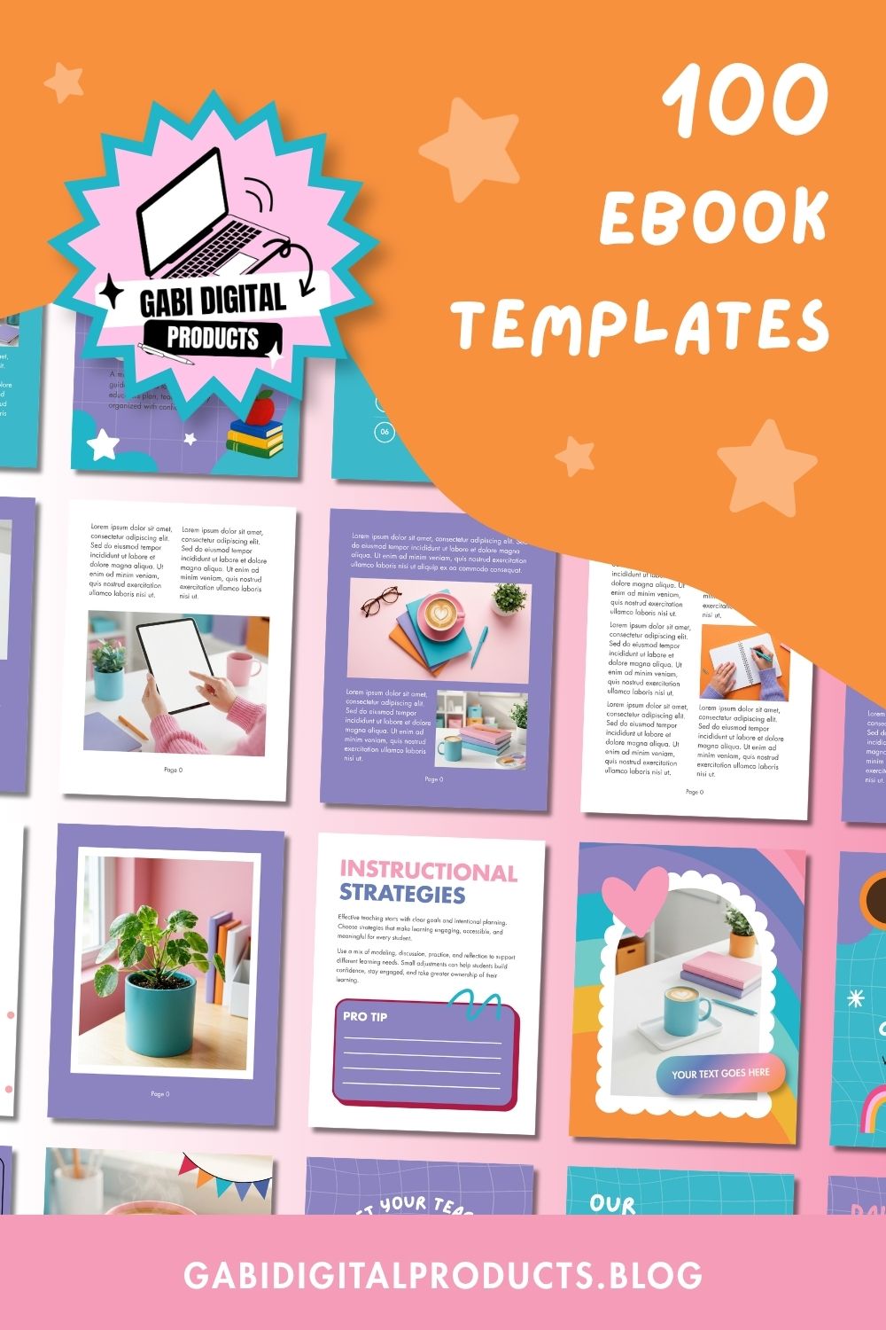100 Ebook Templates for TPT Sellers - Canva template preview