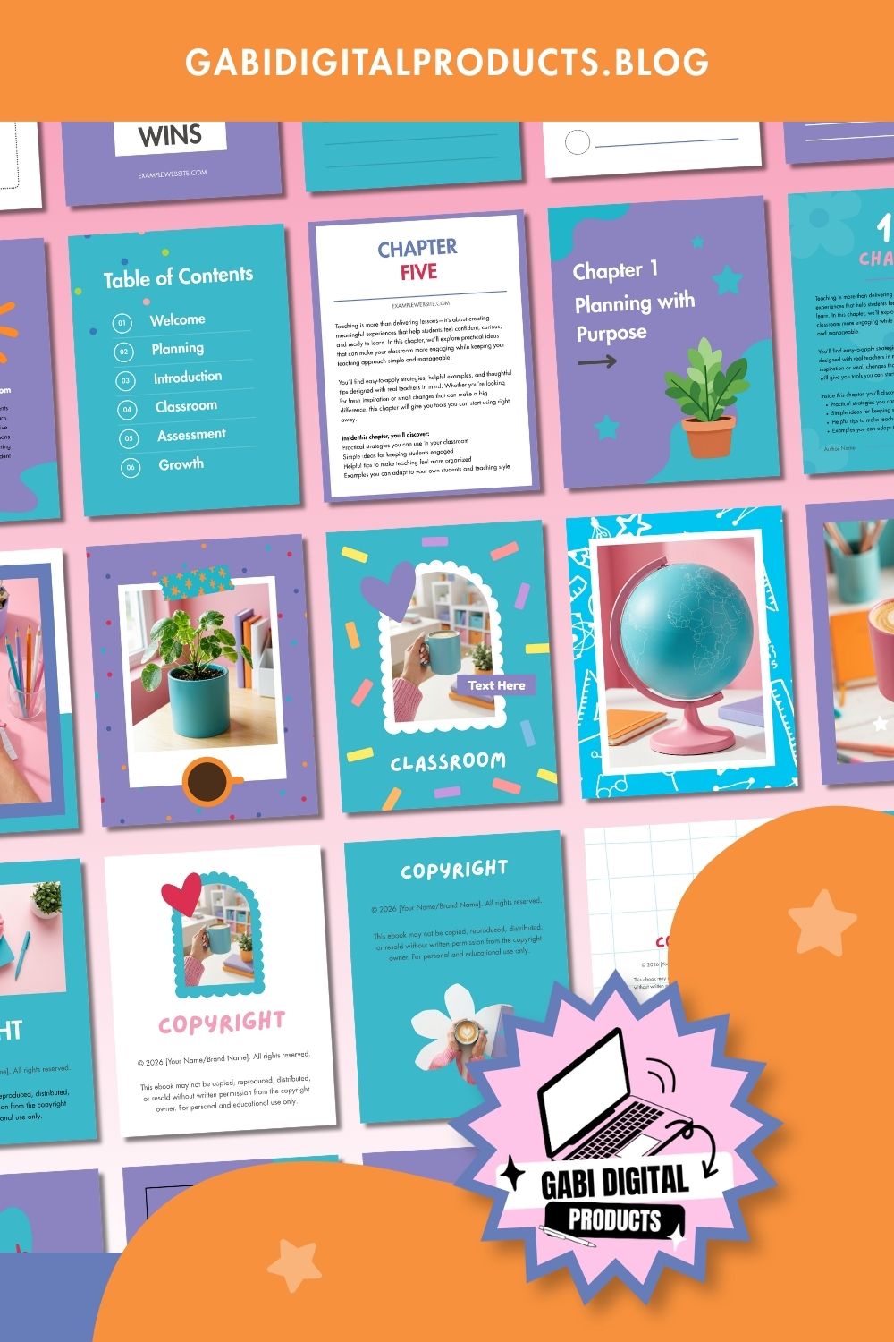 Ebook Templates for Teachers - Canva template preview